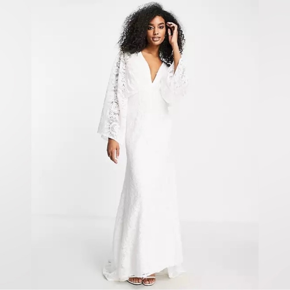 ASOS BRIDE Abigail Kimono lace wedding dress NWT